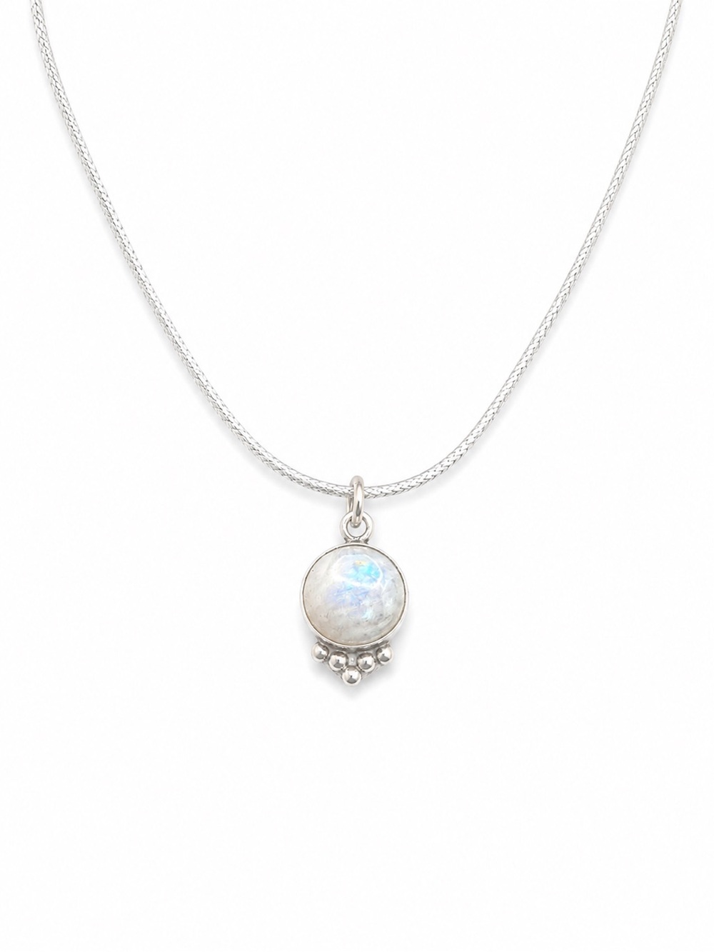 Moonstone Halo Pendant (S925)